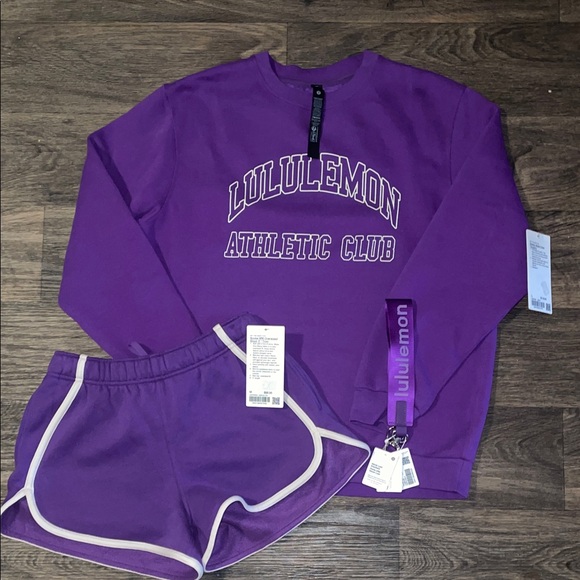 lululemon athletica Tops - NWT Lululemon Athletica College Purple Oversized 3 Piece Set in size M